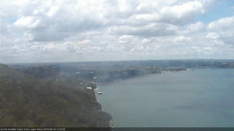 Lake Travis webcam, June 18, 2018 12:35 PM CT