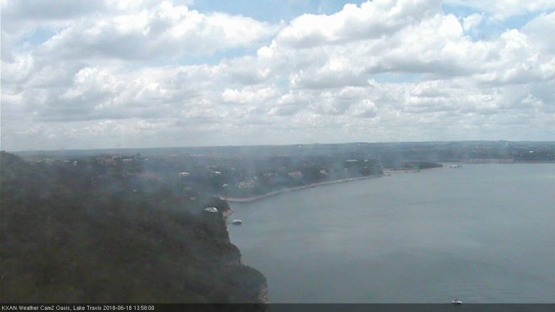 Lake Travis webcam, June 18, 2018 1:00 PM CT