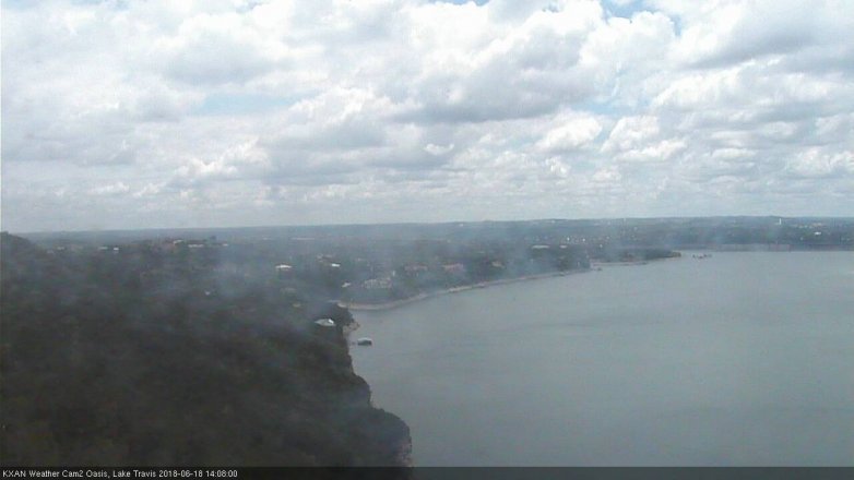 Lake Travis webcam, June 18, 2018 1:10 PM CT