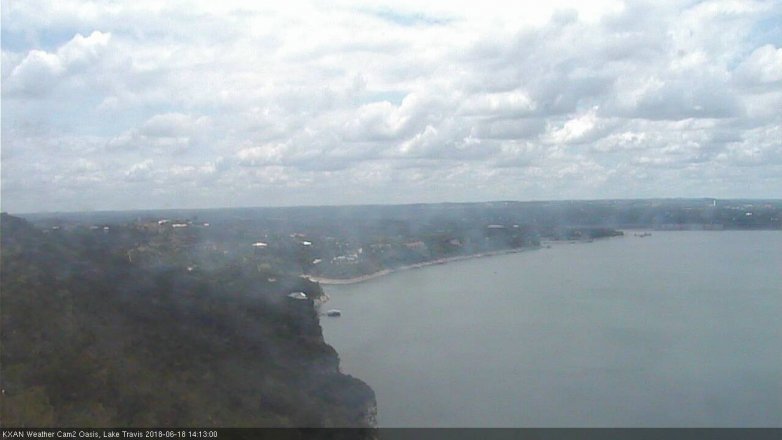 Lake Travis webcam, June 18, 2018 1:15 PM CT