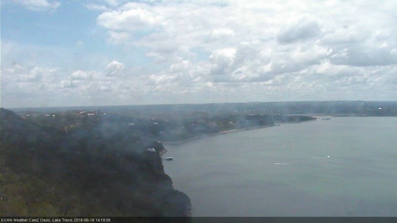 Lake Travis webcam, June 18, 2018 1:20 PM CT