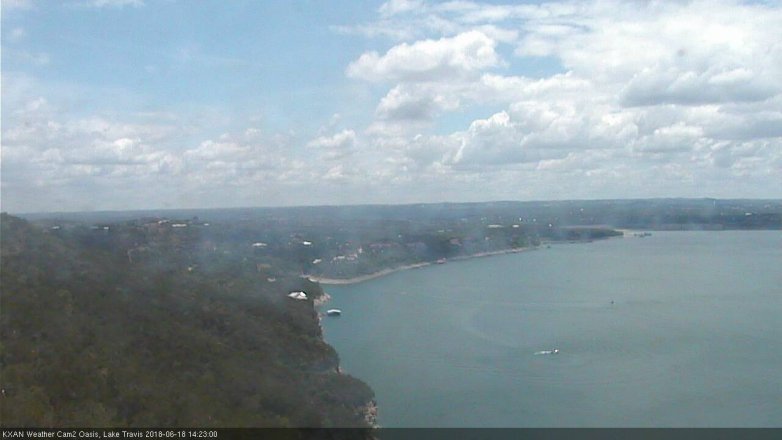 Lake Travis webcam, June 18, 2018 1:25 PM CT