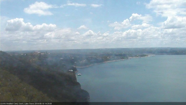 Lake Travis webcam, June 18, 2018 1:30 PM CT