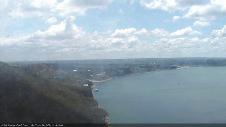 Lake Travis webcam, June 18, 2018 1:35 PM CT