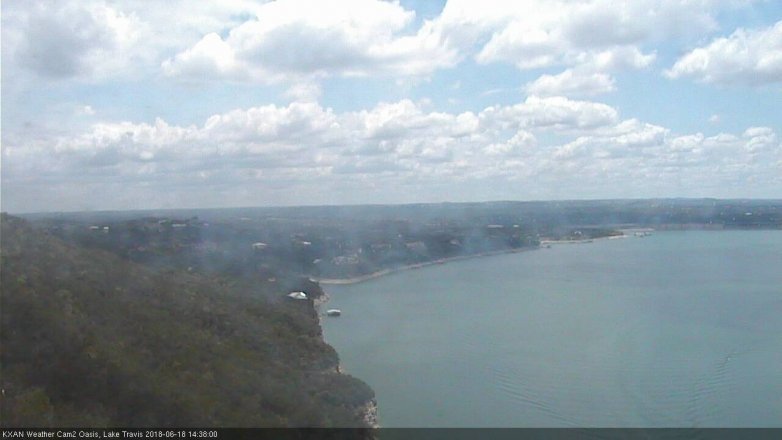 Lake Travis webcam, June 18, 2018 1:40 PM CT