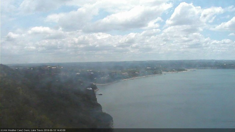 Lake Travis webcam, June 18, 2018 1:45 PM CT