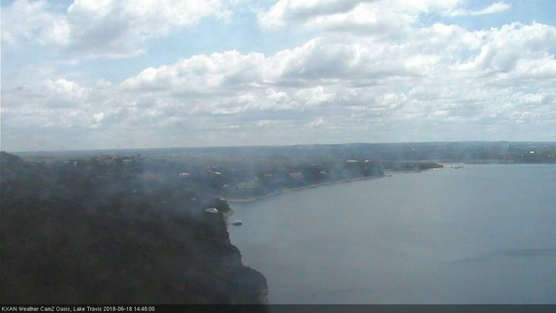Lake Travis webcam, June 18, 2018 1:50 PM CT
