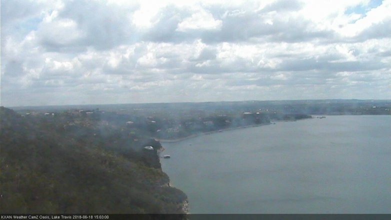 Lake Travis webcam, June 18, 2018 2:05 PM CT
