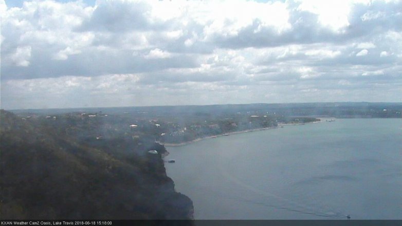 Lake Travis webcam, June 18, 2018 2:20 PM CT