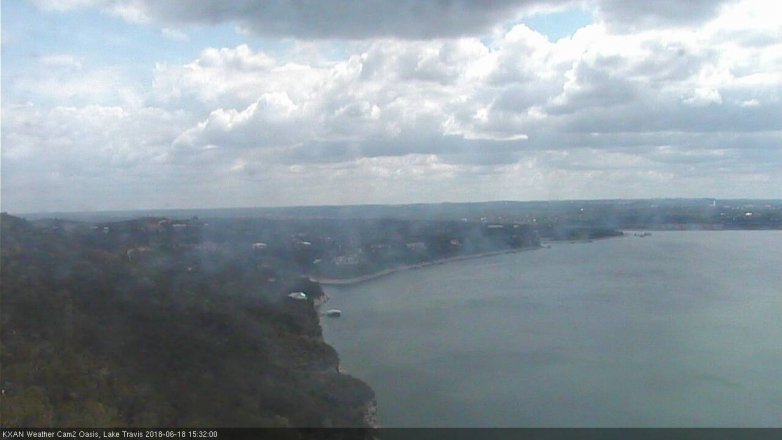 Lake Travis webcam, June 18, 2018 2:35 PM CT