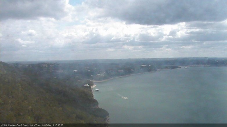 Lake Travis webcam, June 18, 2018 2:40 PM CT