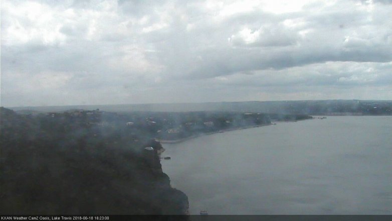 Lake Travis webcam, June 18, 2018 3:25 PM CT