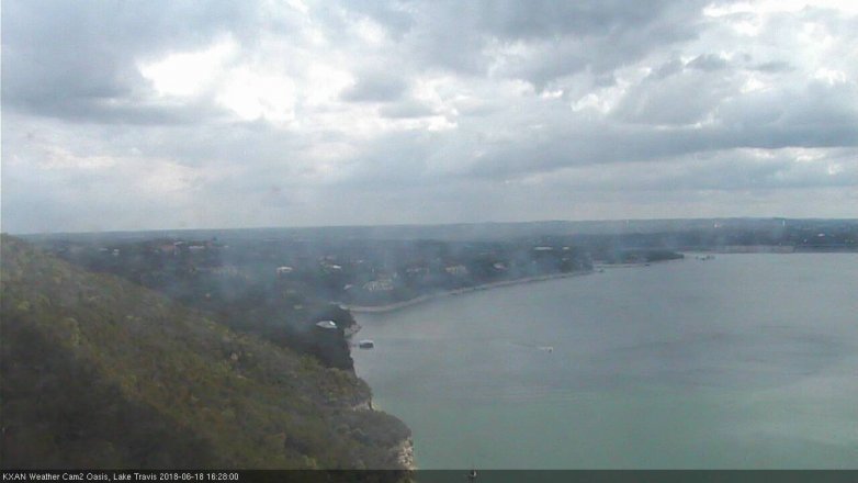 Lake Travis webcam, June 18, 2018 3:30 PM CT