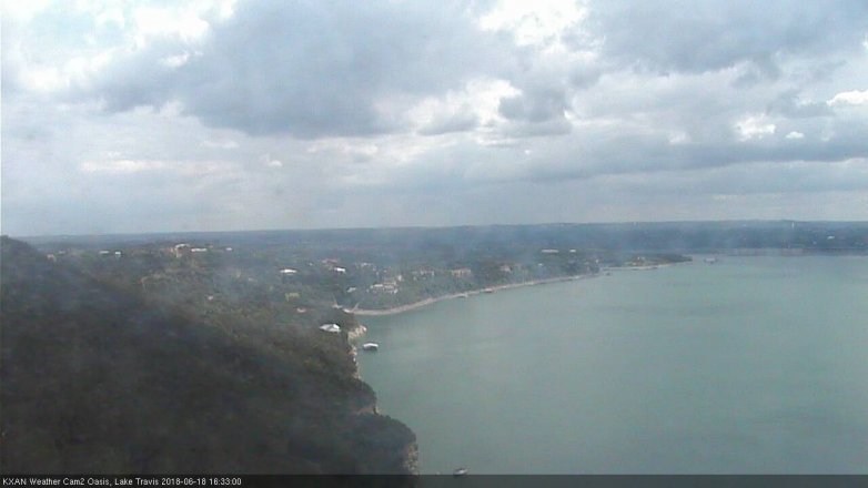Lake Travis webcam, June 18, 2018 3:35 PM CT
