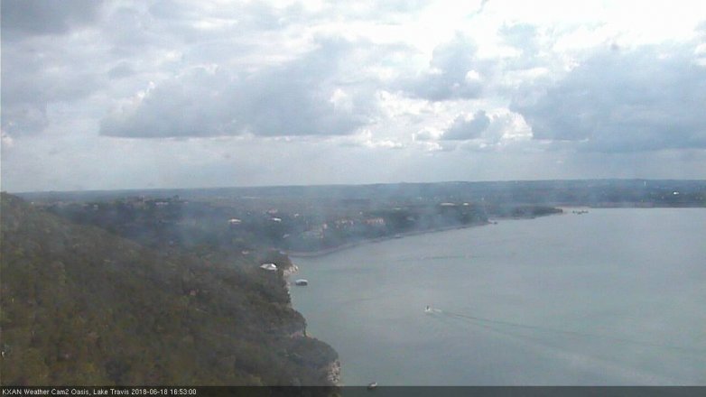 Lake Travis webcam, June 18, 2018 3:55 PM CT