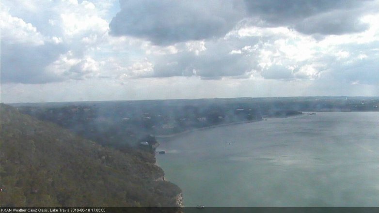Lake Travis webcam, June 18, 2018 4:05 PM CT