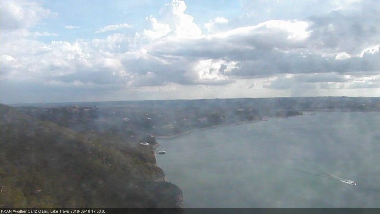 Lake Travis webcam, June 18, 2018 5:00 PM CT