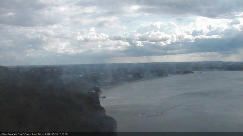 Lake Travis webcam, June 18, 2018 5:15 PM CT