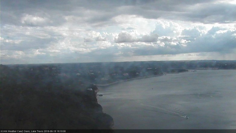 Lake Travis webcam, June 18, 2018 5:20 PM CT