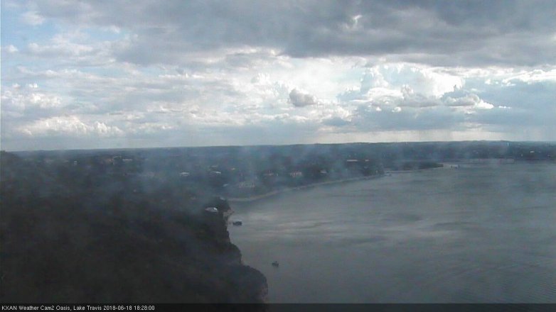 Lake Travis webcam, June 18, 2018 5:30 PM CT