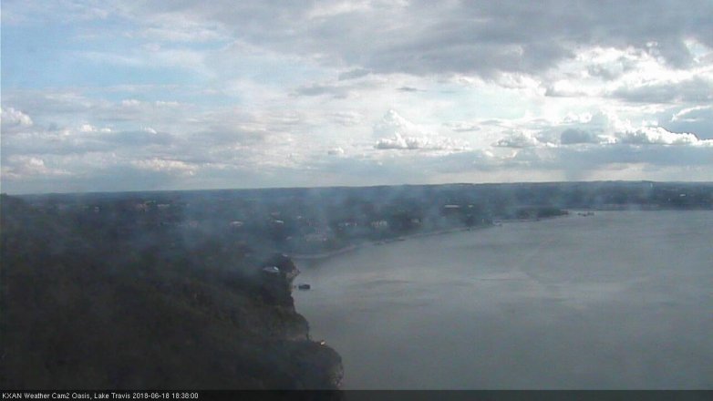 Lake Travis webcam, June 18, 2018 5:40 PM CT