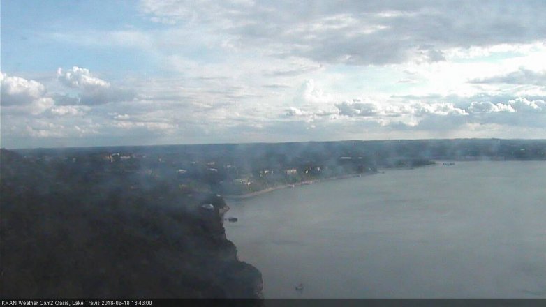 Lake Travis webcam, June 18, 2018 5:45 PM CT