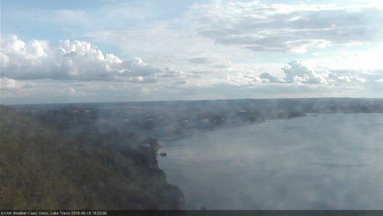 Lake Travis webcam, June 18, 2018 5:55 PM CT