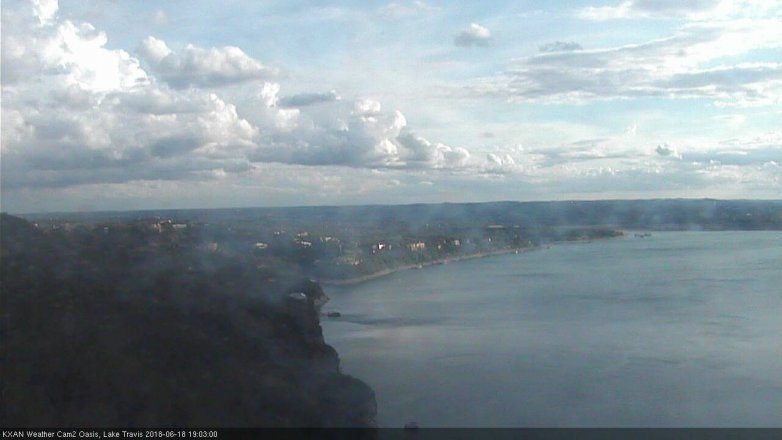 Lake Travis webcam, June 18, 2018 6:05 PM CT