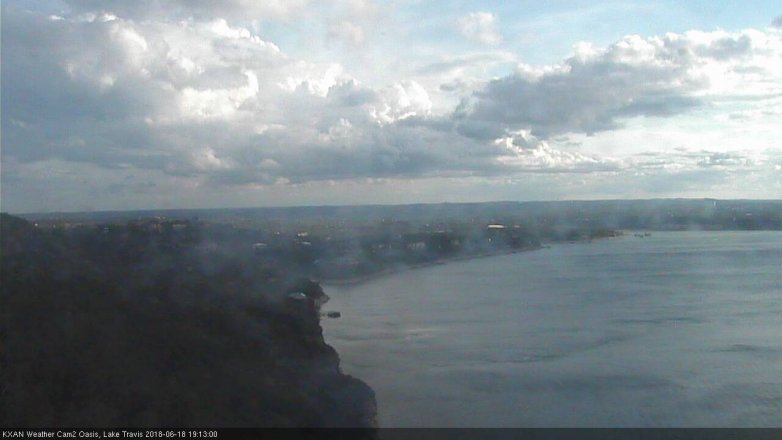 Lake Travis webcam, June 18, 2018 6:15 PM CT