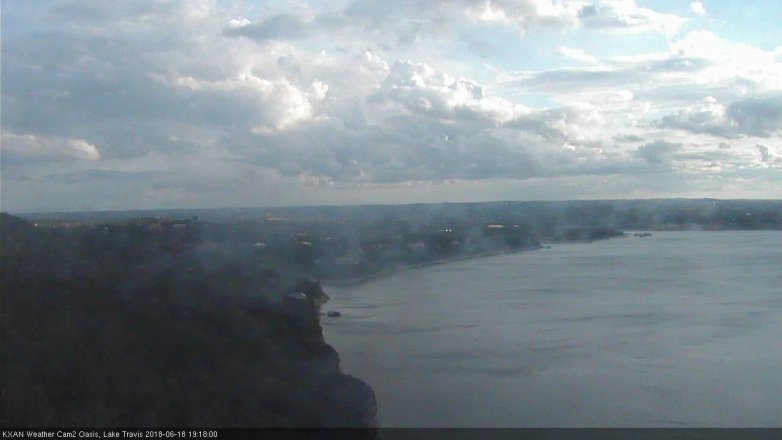 Lake Travis webcam, June 18, 2018 6:20 PM CT