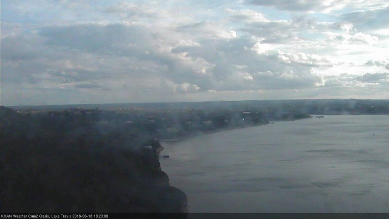 Lake Travis webcam, June 18, 2018 6:25 PM CT
