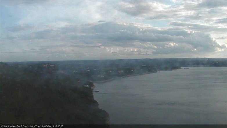 Lake Travis webcam, June 18, 2018 6:35 PM CT