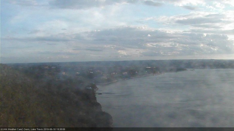 Lake Travis webcam, June 18, 2018 6:40 PM CT