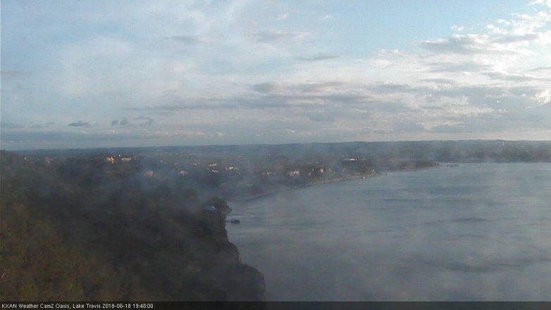 Lake Travis webcam, June 18, 2018 6:50 PM CT