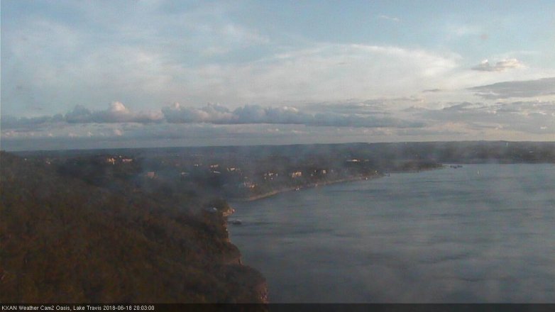 Lake Travis webcam, June 18, 2018 7:05 PM CT