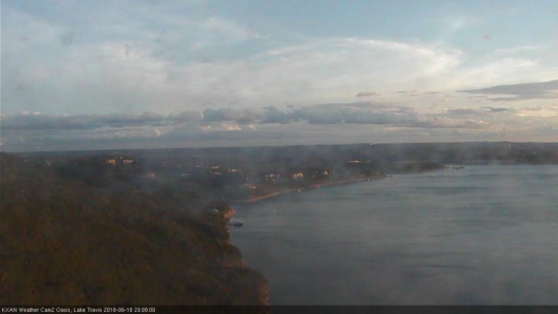 Lake Travis webcam, June 18, 2018 7:10 PM CT