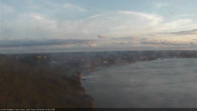 Lake Travis webcam, June 18, 2018 7:15 PM CT