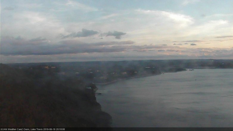 Lake Travis webcam, June 18, 2018 7:20 PM CT