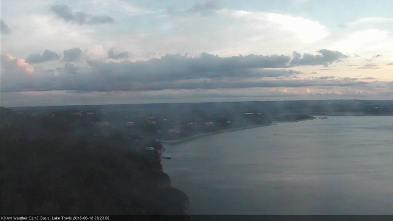 Lake Travis webcam, June 18, 2018 7:25 PM CT