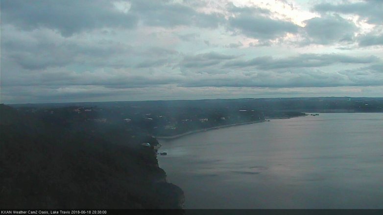 Lake Travis webcam, June 18, 2018 7:40 PM CT