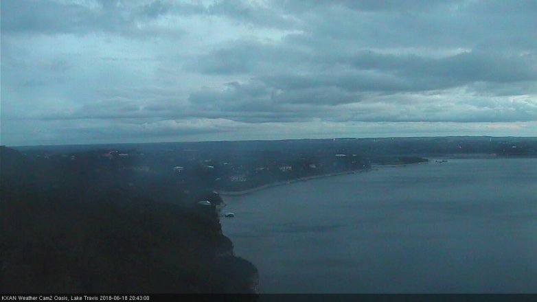 Lake Travis webcam, June 18, 2018 7:45 PM CT