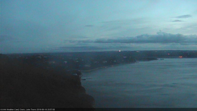 Lake Travis webcam, June 18, 2018 8:00 PM CT