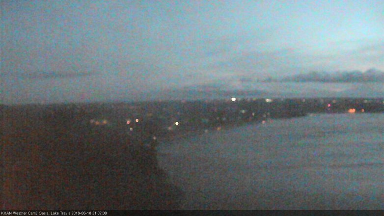 Lake Travis webcam, June 18, 2018 8:10 PM CT