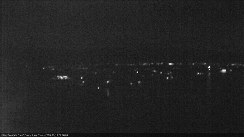 Lake Travis webcam, June 18, 2018 9:30 PM CT