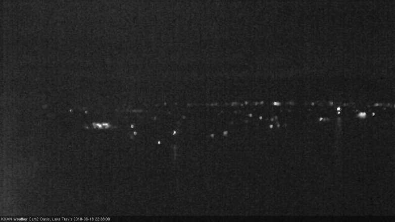 Lake Travis webcam, June 18, 2018 9:40 PM CT
