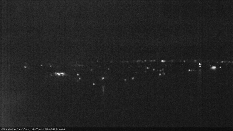 Lake Travis webcam, June 18, 2018 9:50 PM CT