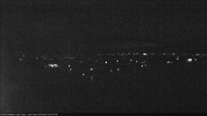 Lake Travis webcam, June 18, 2018 10:00 PM CT