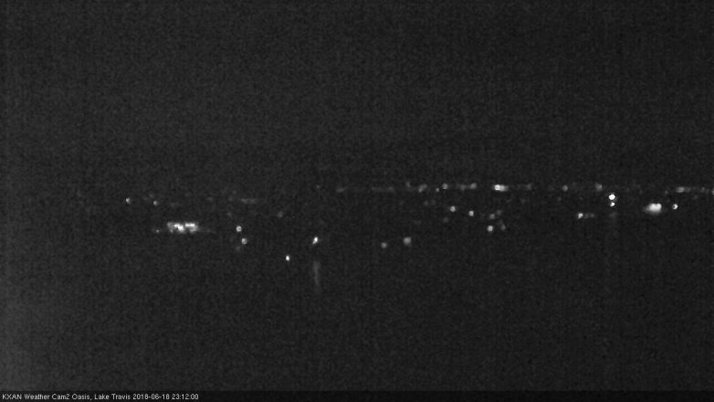 Lake Travis webcam, June 18, 2018 10:15 PM CT