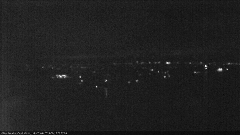 Lake Travis webcam, June 18, 2018 10:30 PM CT