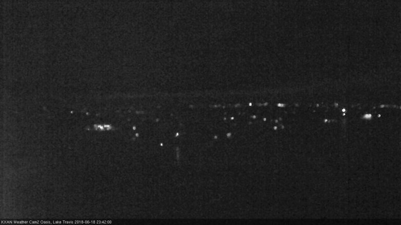 Lake Travis webcam, June 18, 2018 10:45 PM CT